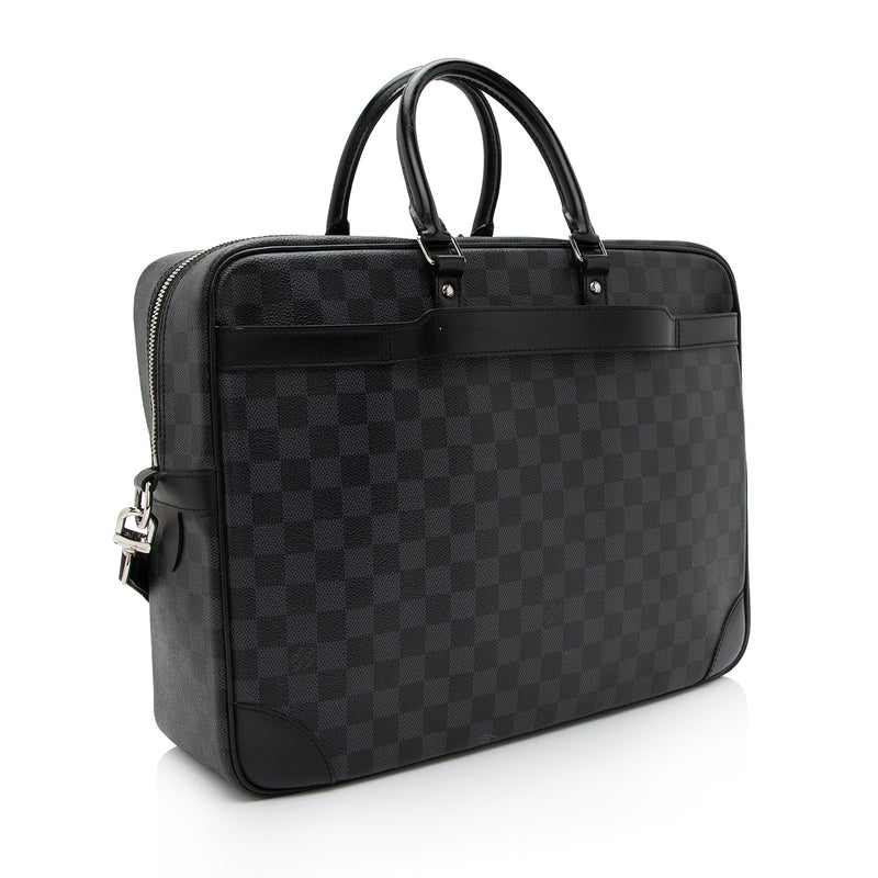 Louis Vuitton, Bags, Louis Vuitton Laptop Briefcase Damier Graphite  Blackgrey