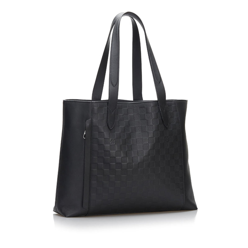 Louis Vuitton Cabas Voyage Tote Black Leather for sale online