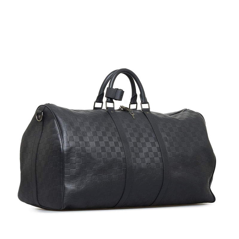 Louis Vuitton Keepall 55 Duffel in Damier Infini Leather with