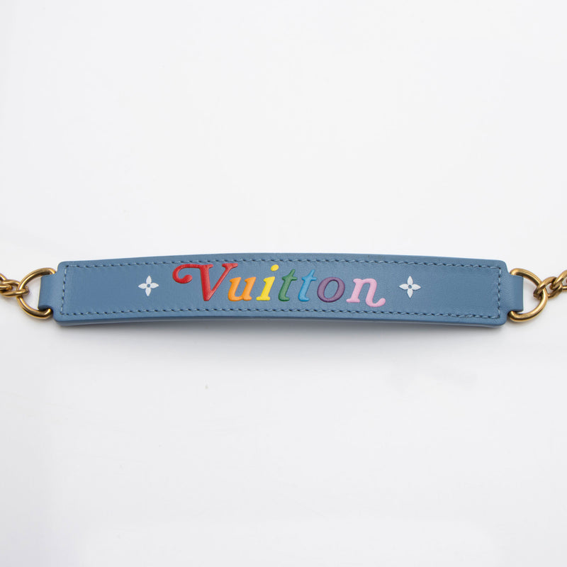 Louis Vuitton Denim New Wave Chain Pochette (SHF-PjBF2b)