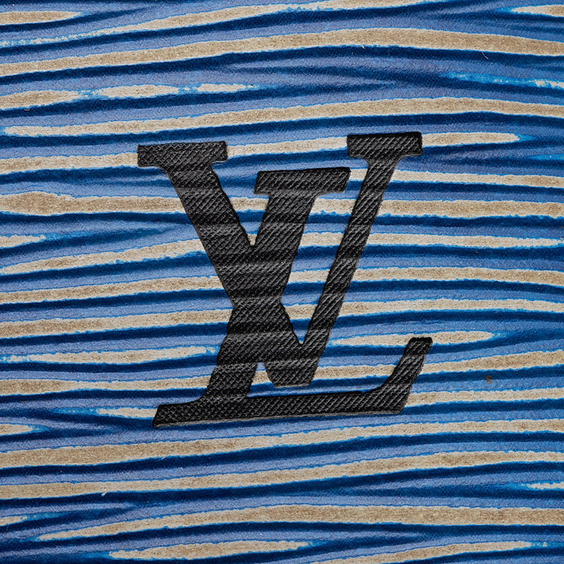 Louis Vuitton Blue, Pattern Print EPI Denim Twist Chain Wallet