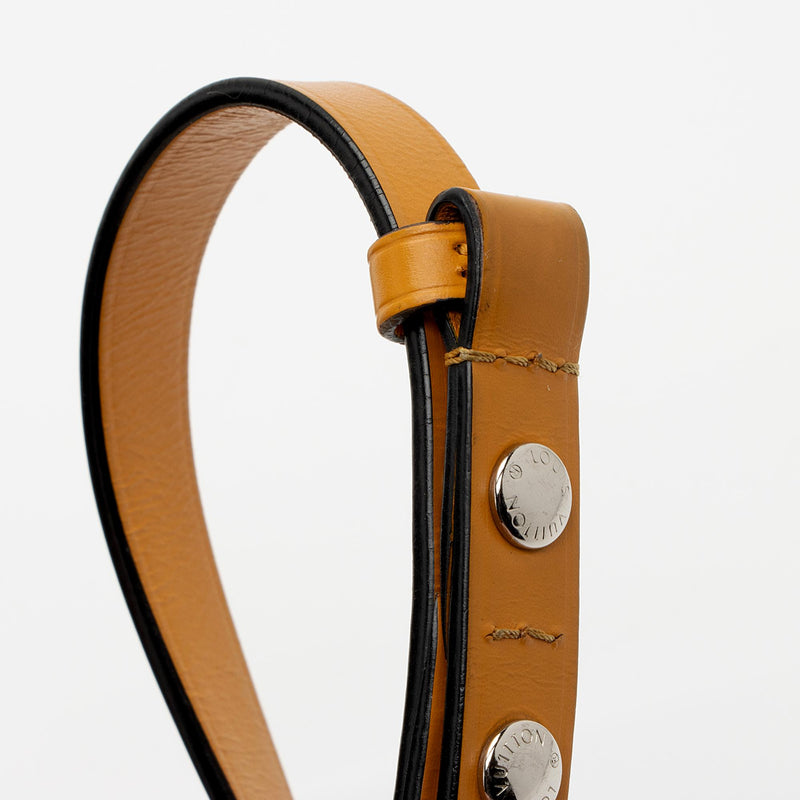 Brown Leather Handle Strap Made to Match LV Neo Noe in Red 