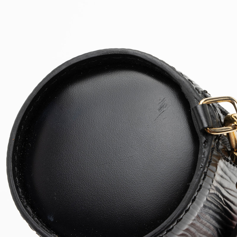 Louis Vuitton Pochette Clé Key Case in Black Aerogram Leather ref