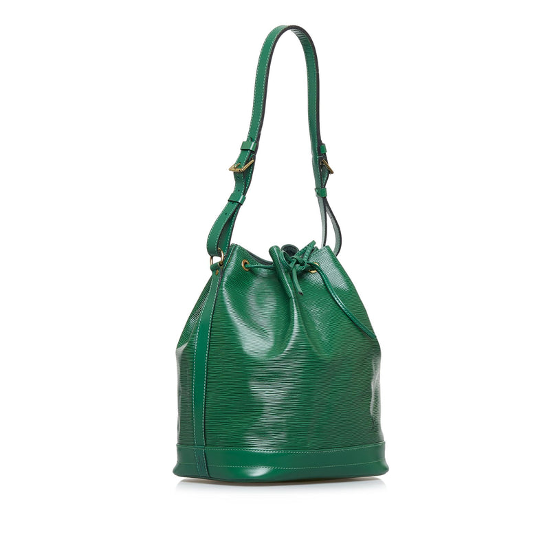 Vintage Ladies Louis Vuitton Epi Noe Green Bucket Shoulder Bag