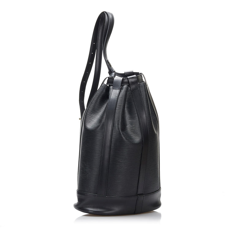 Louis Vuitton Vintage - Epi Randonnee GM Bag - Black - Leather and