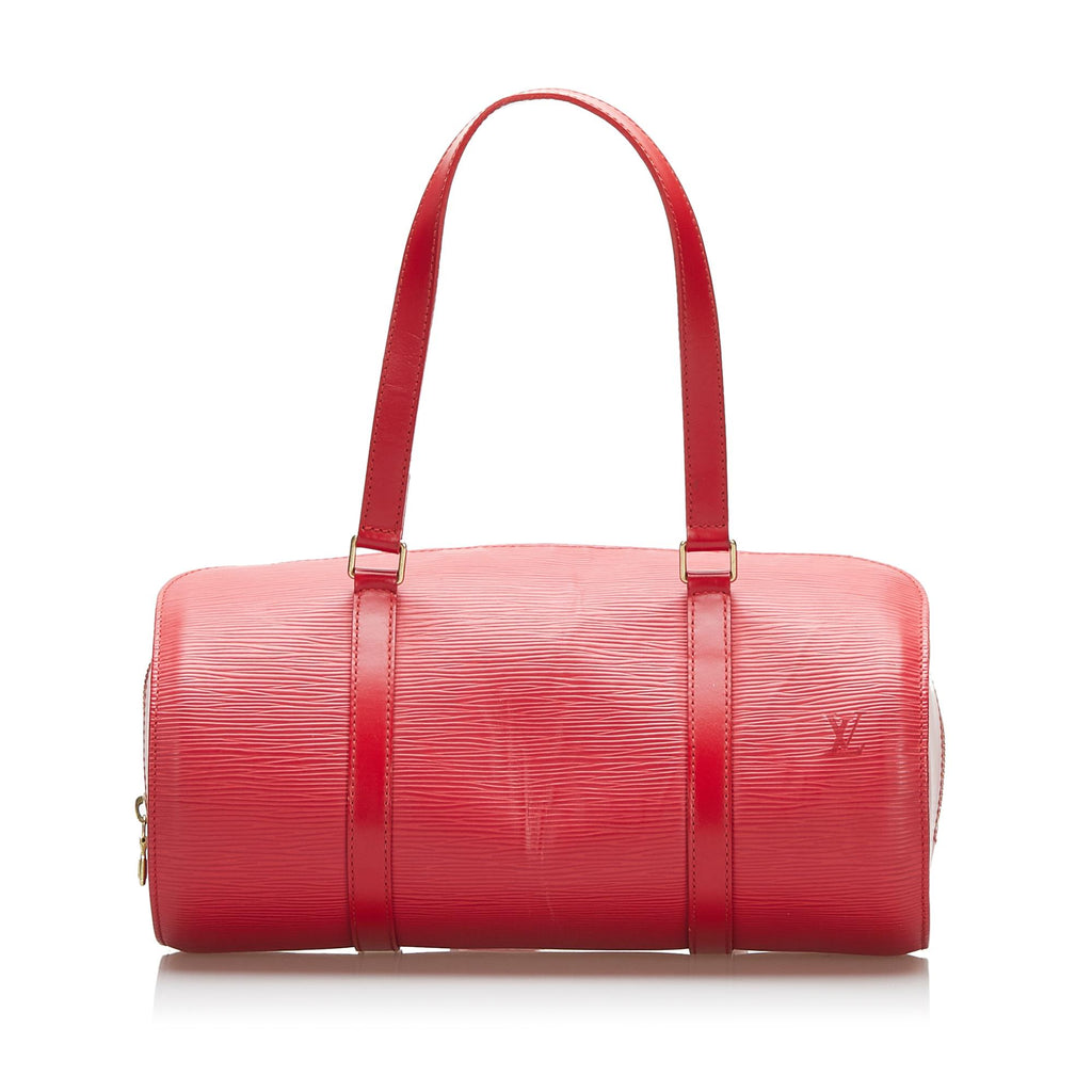 Louis Vuitton Red Epi Leather Soufflot Bag with Pochette