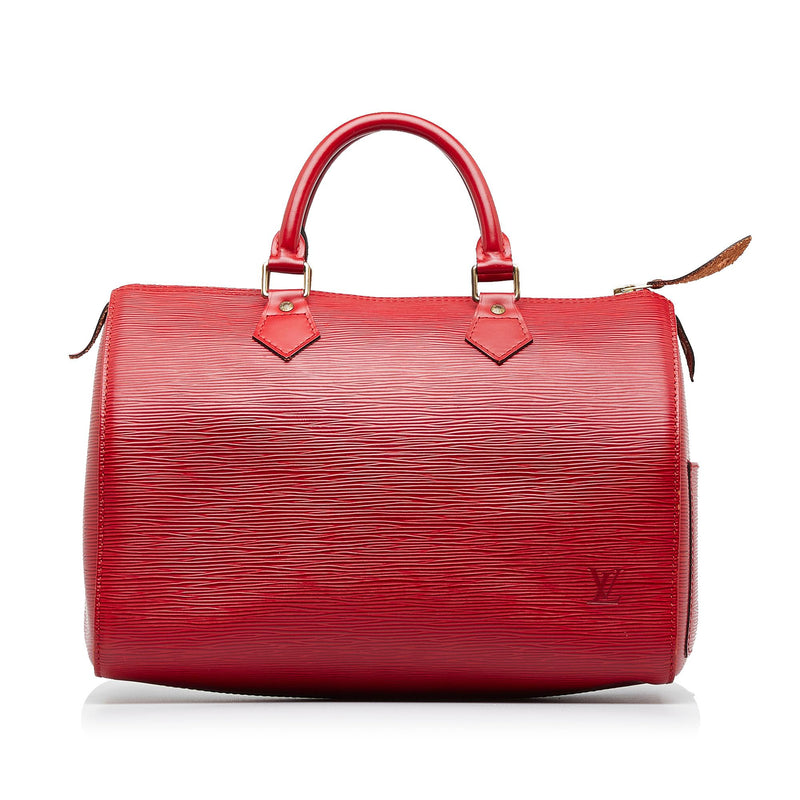 LOUIS VUITTON Epi Leather Red Speedy 30 Bag