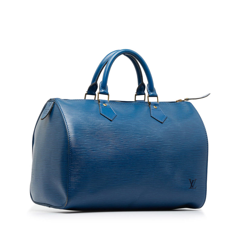 Louis Vuitton Blue EPI Speedy 30