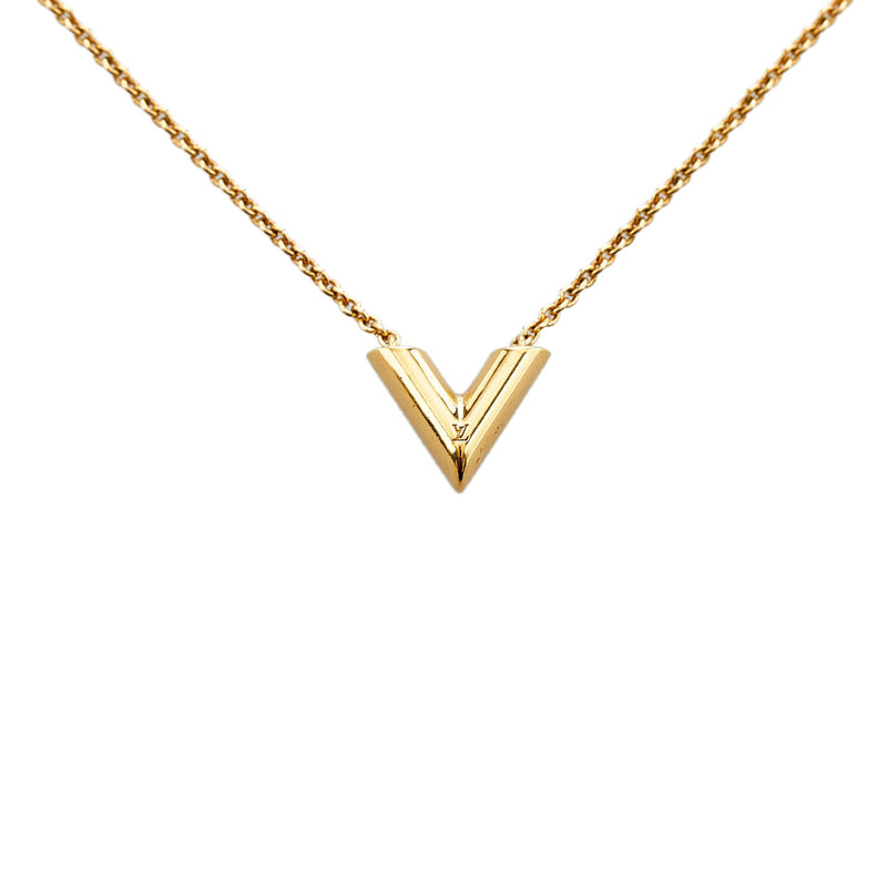 Louis Vuitton - Authenticated Essential V Necklace - Gold for Women, Very Good Condition