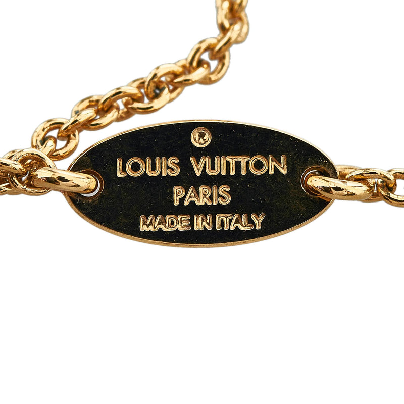 Louis Vuitton Necklace Women Essential V LV Gold Chain UNUED
