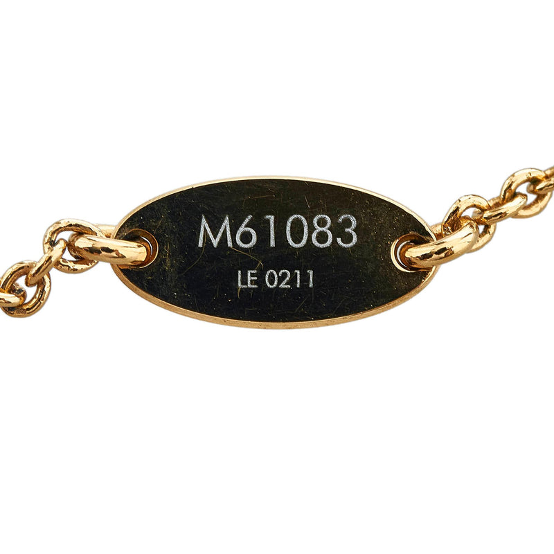 LOUIS VUITTON Essential V Necklace M61083 Gold