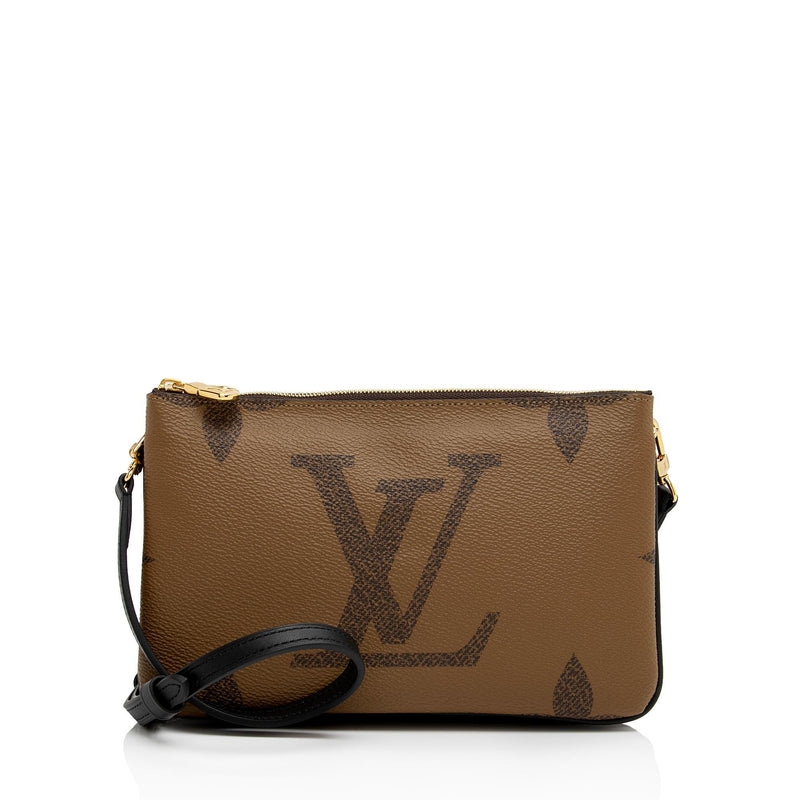 Louis Vuitton Monogram Double Zip Pochette Bag
