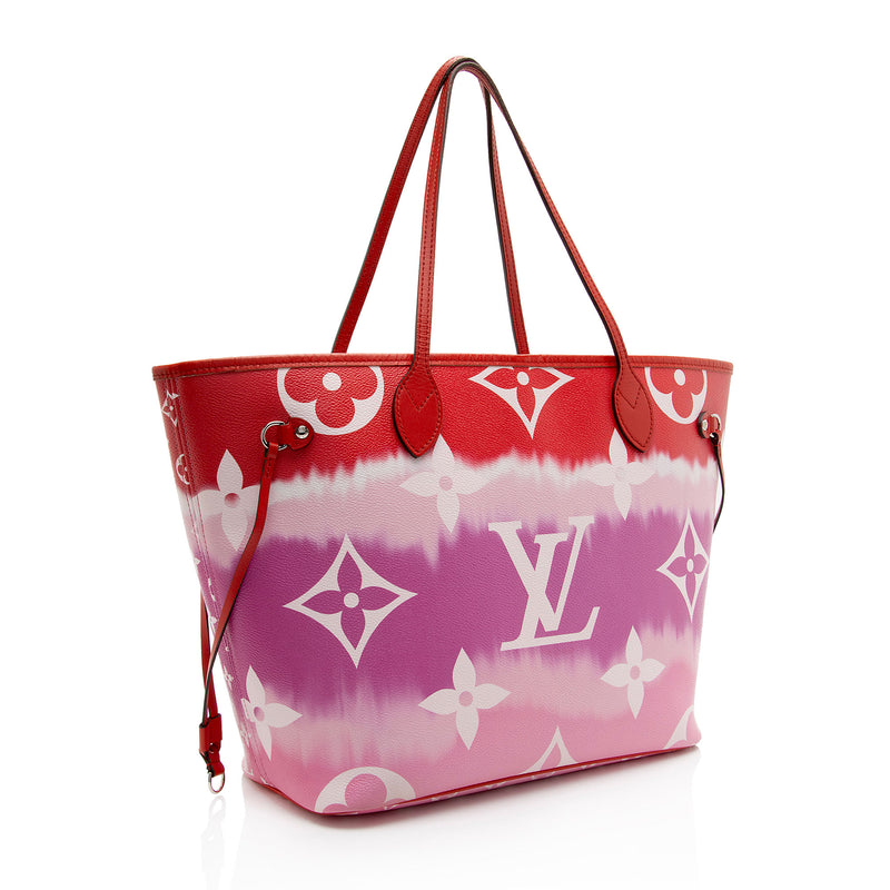 Louis+Vuitton+Neverfull+Tote+MM+Pastel+Pink+Escale+Monogram+Giant+