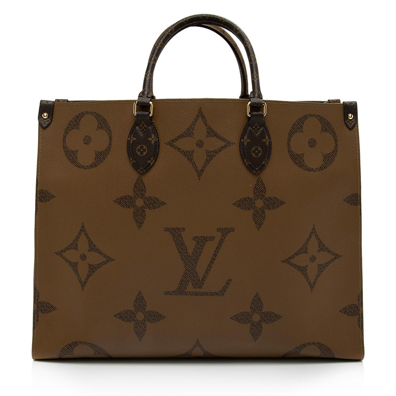 LOUIS VUITTON CANVAS VS LEATHER ON THE GO TOTE GM