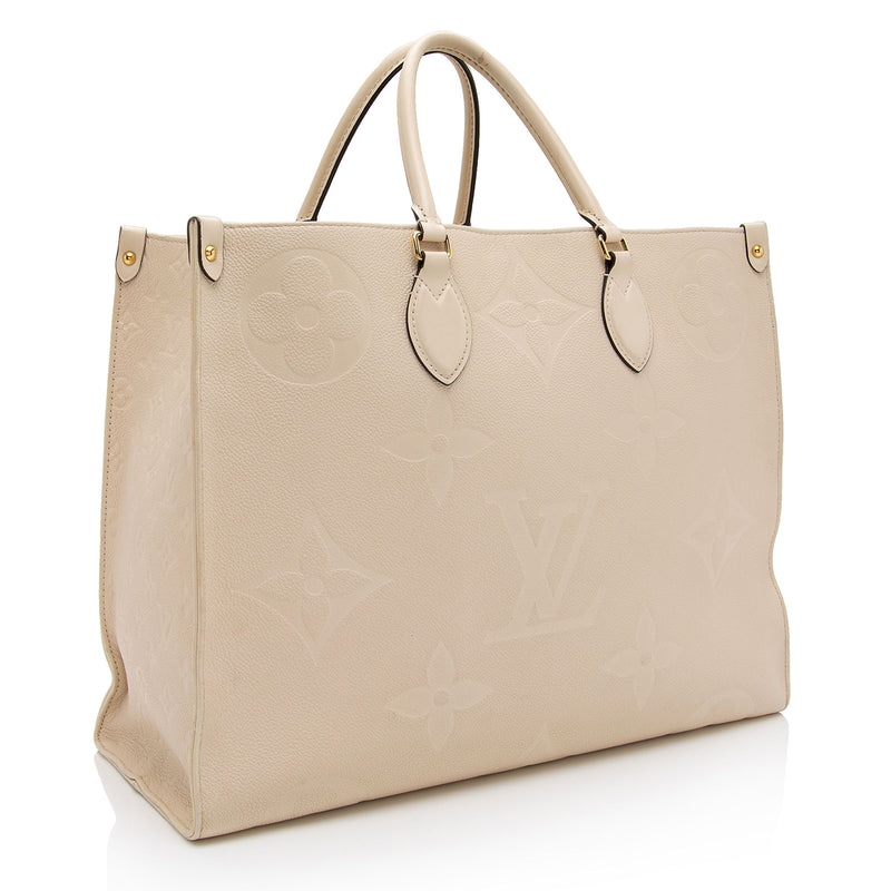Authentic Louis Vuitton OnTheGo GM Giant Monogram Empreinte Leather Tote Bag