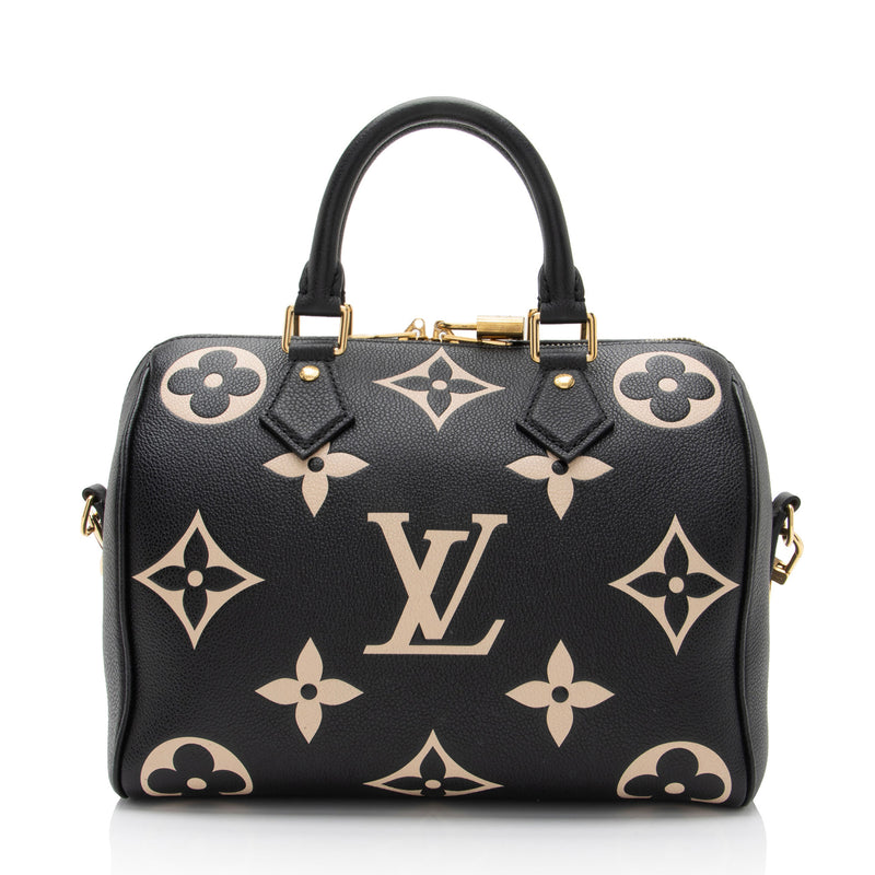 Louis Vuitton Giant Monogram Empreinte Speedy Bandouliere 25 Satchel (SHF-5yqVPC)