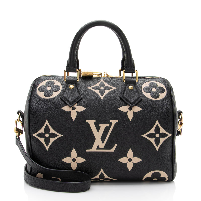 Louis Vuitton Giant Monogram Empreinte Speedy Bandouliere 25 Satchel (SHF-5yqVPC)