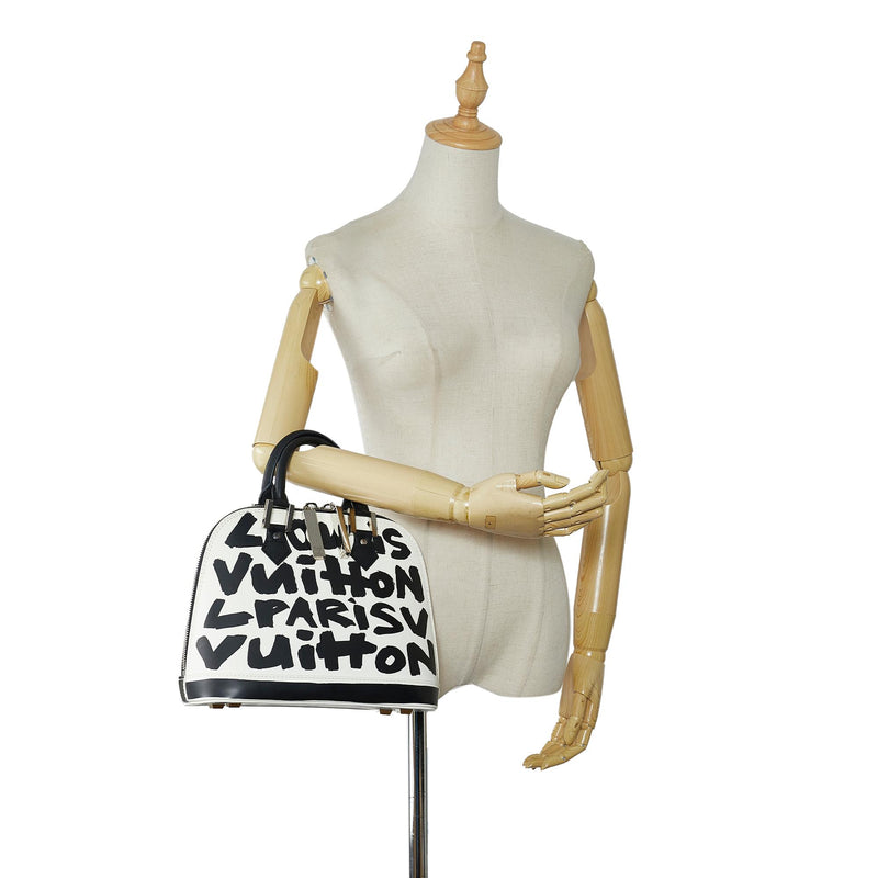 Louis Vuitton Graffiti Alma MM - Black Handle Bags, Handbags