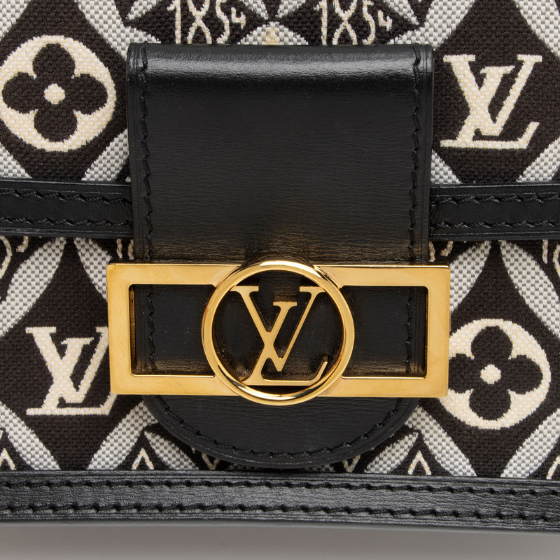 Louis Vuitton Limited Edition Jacquard Since 1854 Dauphine Chain Wallet (SHF-fOnKZY)