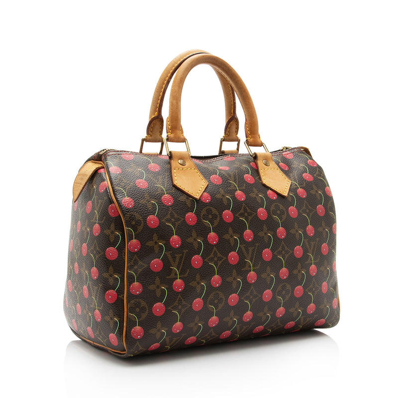 Louis Vuitton Limited Edition Cerises Monogram Speedy 25 Bag