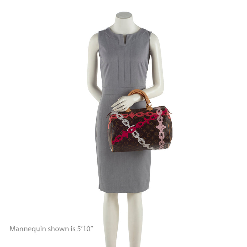 Speedy 30 Monogram Chain Flower – Keeks Designer Handbags