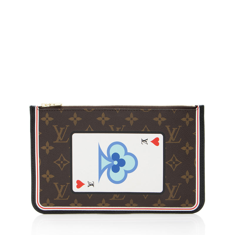 Louis Vuitton Limited Edition Monogram Canvas Game On Neverfull MM Pochette (SHF-BadhZ3)