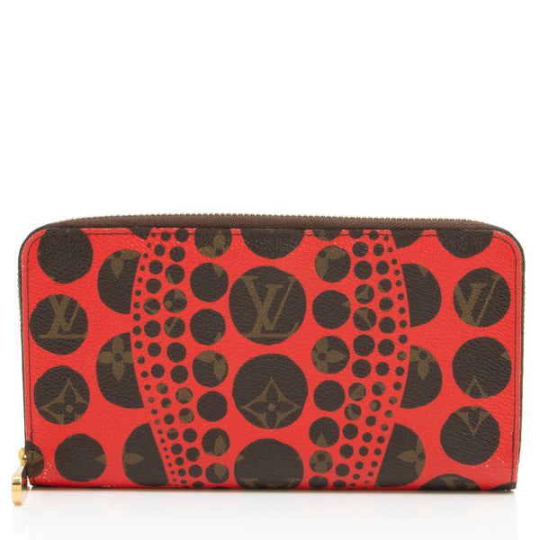 Louis Vuitton Limited Edition Monogram Canvas Kusama Zippy Wallet (SHF-t4gMCT)