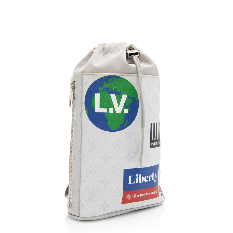 LOUIS VUITTON Chalk sling bag backpack M44629