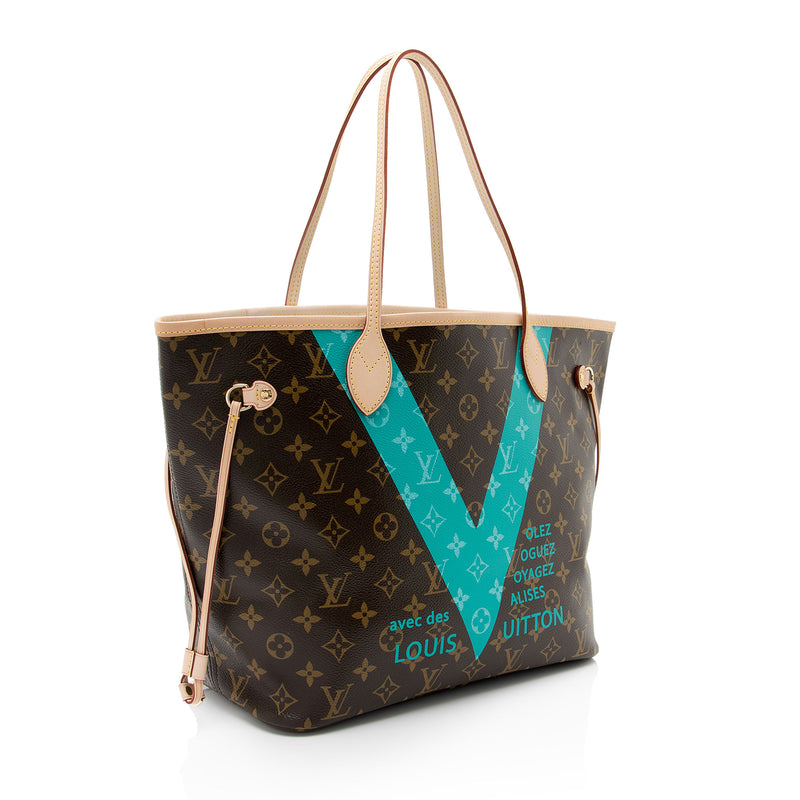 Louis Vuitton Limited Edition Monogram Canvas V Neverfull MM Tote