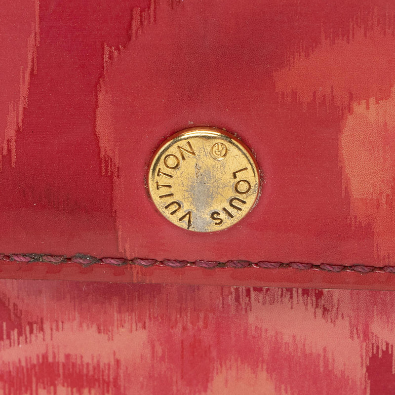 Louis Vuitton Rose Indian Ikat Monogram Vernis Sarah Wallet - Yoogi's Closet