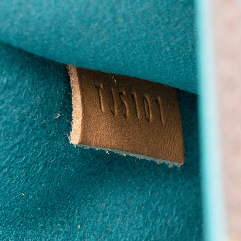 Perforated Monogram/Turquoise Saumur 30