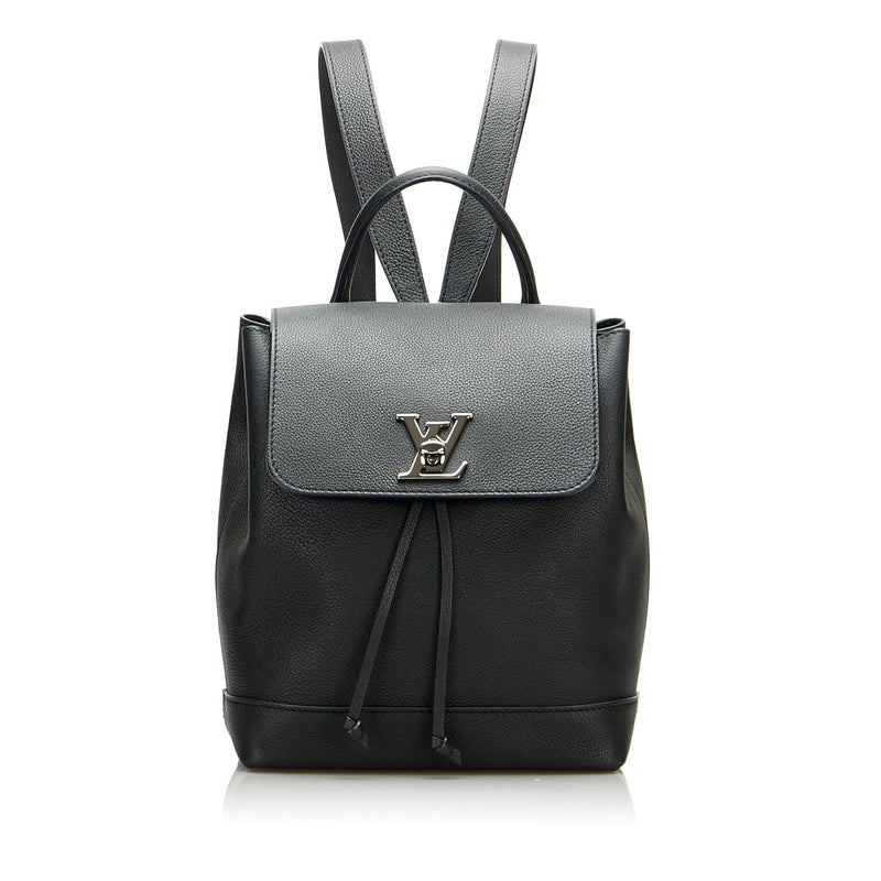 Louis Vuitton Leather Lockme Mini Backpack - Black Backpacks