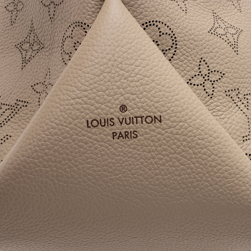 Louis Vuitton Beaubourg Hobo MM Bag Mahina Calf Leather Silver