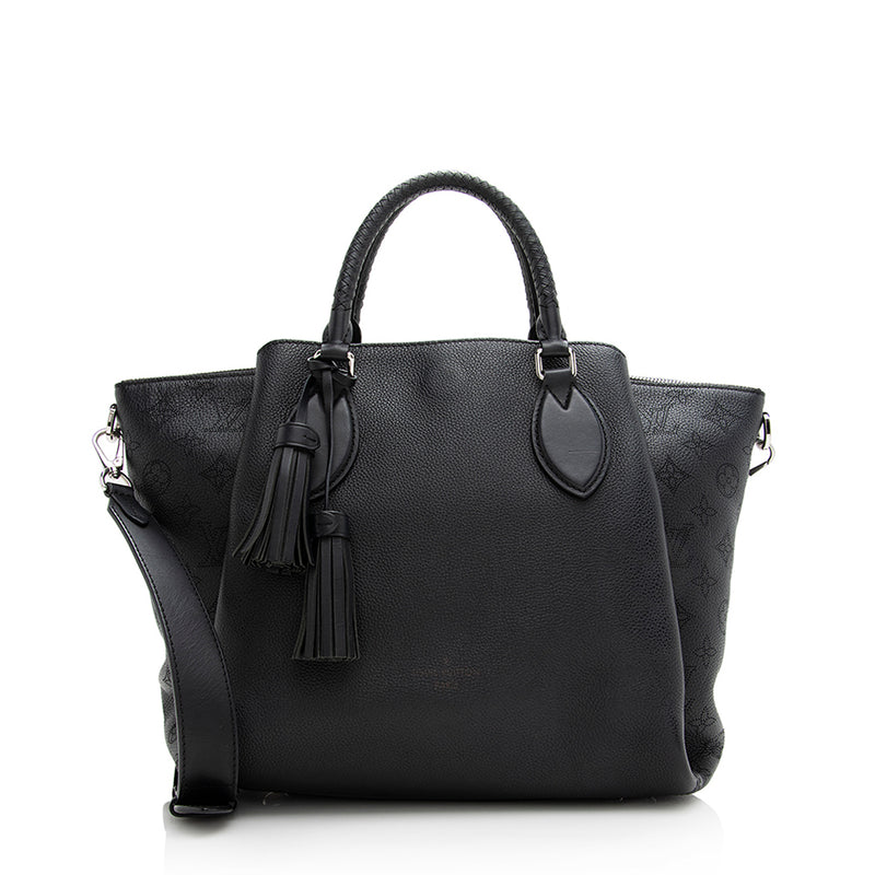 Louis Vuitton - Authenticated Mahina Handbag - Leather Black Plain for Women, Good Condition