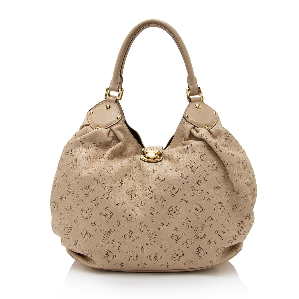 Louis Vuitton Beige Perforated Monogram Mahina Leather XL Bag