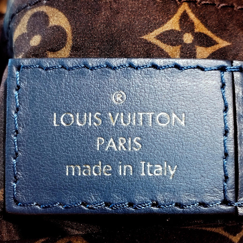 Louis Vuitton Denim Monogram Palm Springs Backpack MINI Blue Red