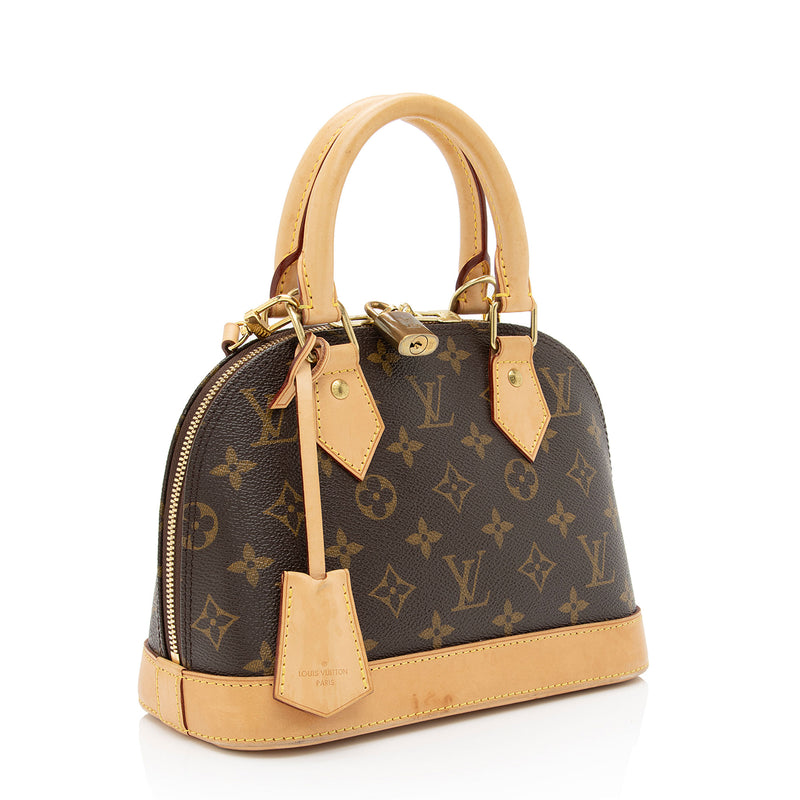 Louis Vuitton Monogram Alma BB Handbag in brown canvas