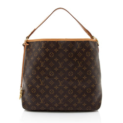 LOUIS VUITTON Delightful MM Monogram Canvas Shoulder Bag Brown