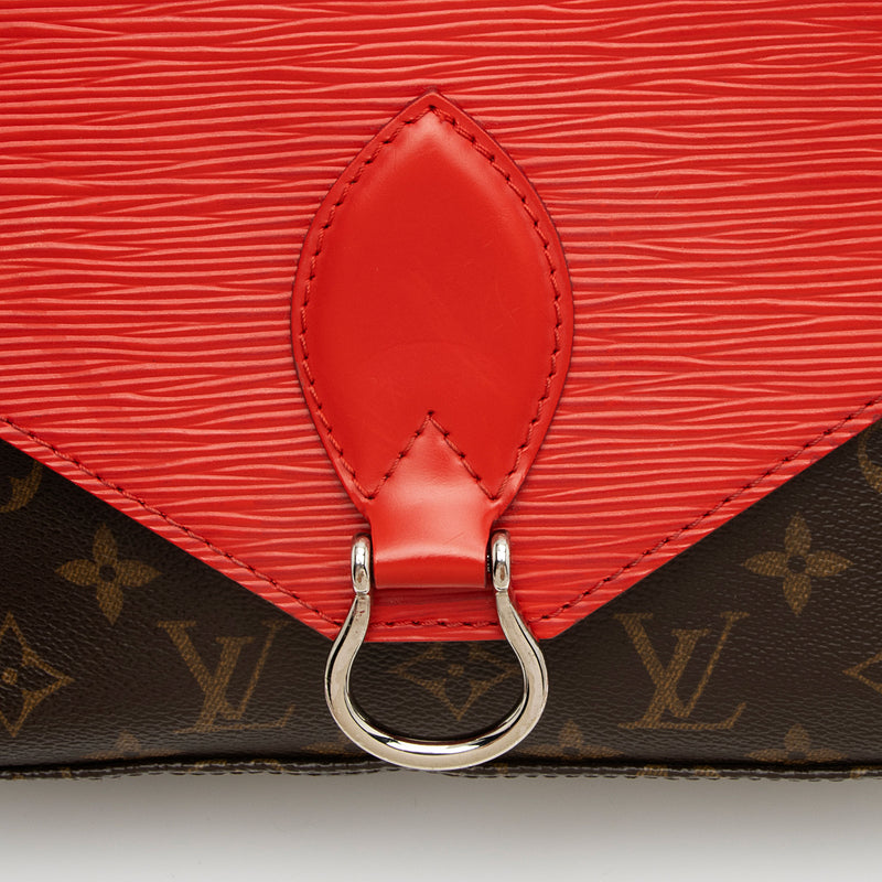 Louis Vuitton Monogram Canvas Epi Leather Saint Michel Shoulder Bag (SHF-KShjRb)