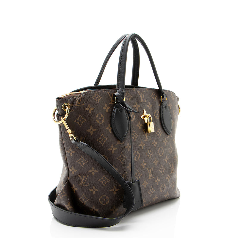 Louis Vuitton Monogram Canvas Flower MM Zip Tote (SHF-GppnR6)