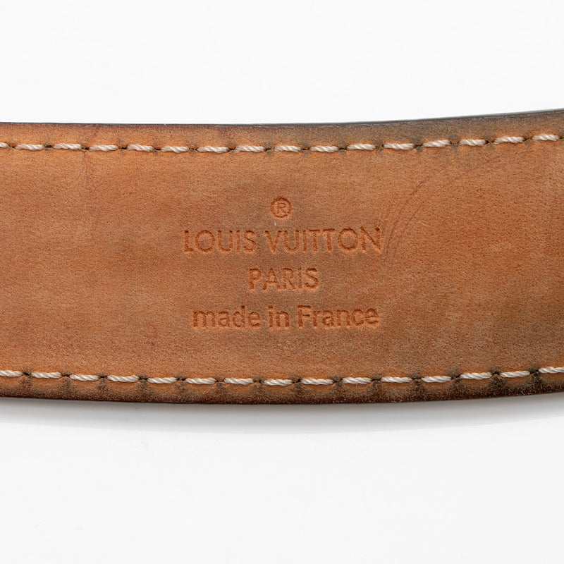 Louis Vuitton 40mm Monogram Canvas LV Initials Belt Size 85/34