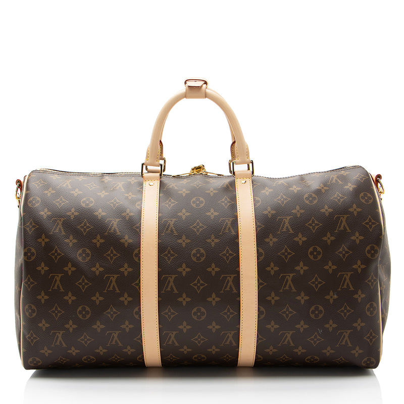 Louis Vuitton Monogram Canvas Keepall Bandouliere 50 Duffle (SHF-yojXVM)