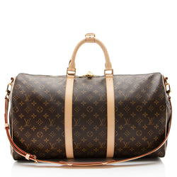 Louis Vuitton Monogram Canvas Keepall Bandouliere 50 Duffle (SHF-yojXVM)