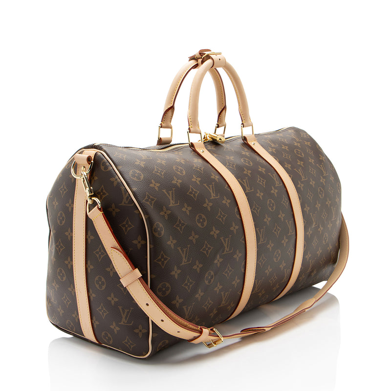 Louis Vuitton Monogram Canvas Keepall Bandouliere 50 Duffle (SHF-yojXVM)