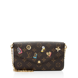 Louis Vuitton Monogram Canvas Love Lock Felicie Pochette (SHF-aJUeKe)