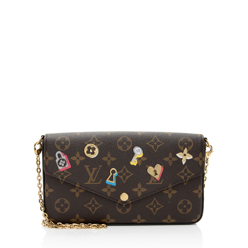 Louis Vuitton Monogram Canvas Love Lock Felicie Pochette (SHF-aJUeKe)