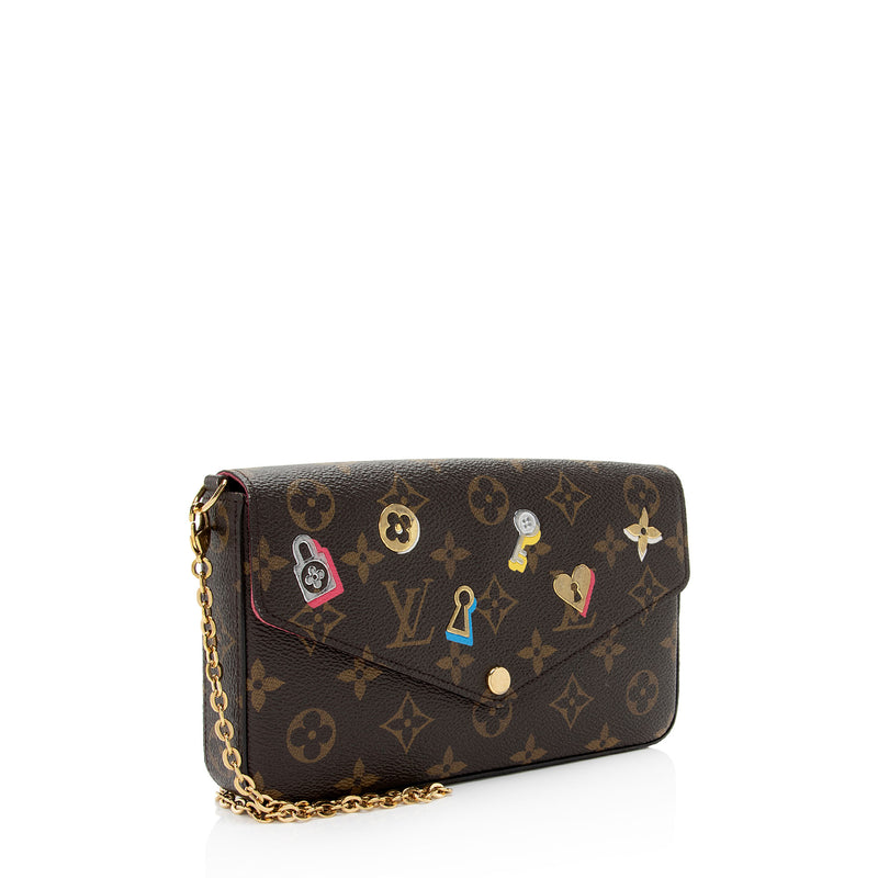 Louis Vuitton Monogram Canvas Love Lock Felicie Pochette (SHF-aJUeKe)