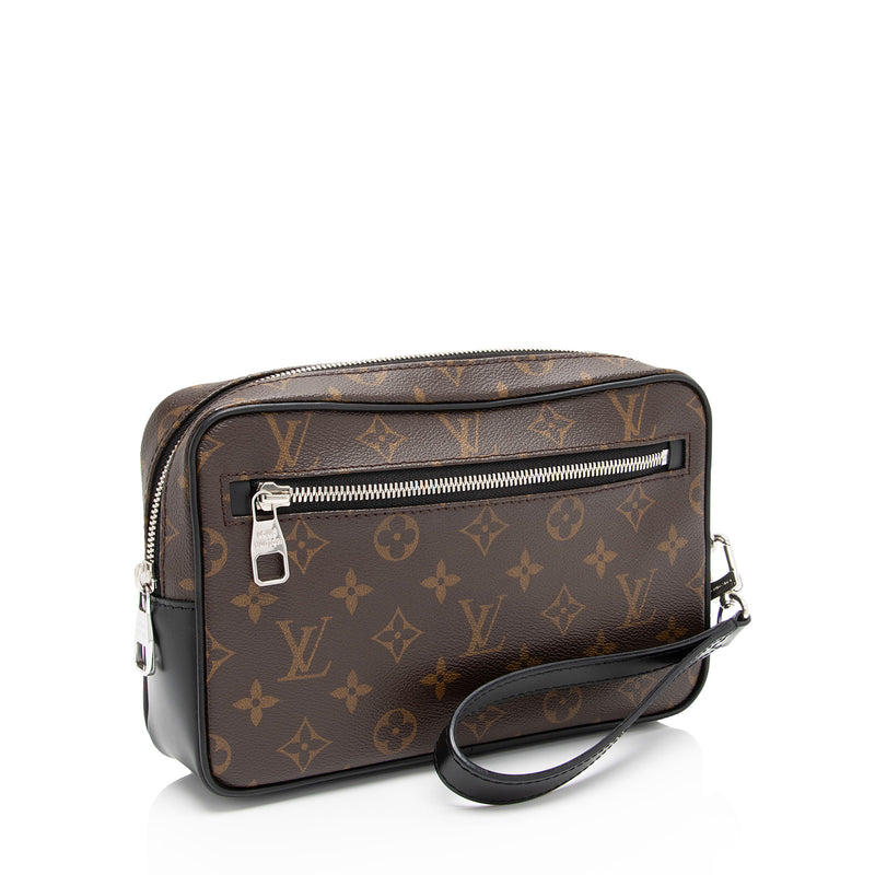 Louis Vuitton Monogram Macassar Kasai Clutch (SHF-ZYOQg7)