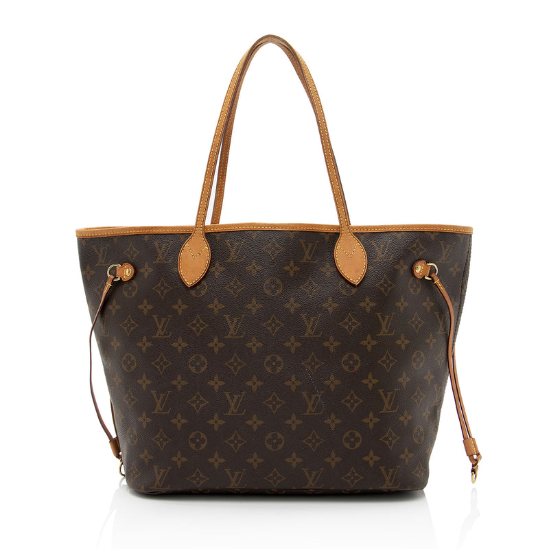 Louis Vuitton Ebene Monogram Coated Canvas Neverfull GM Gold Hardware, 2010 (Like New), Womens Handbag