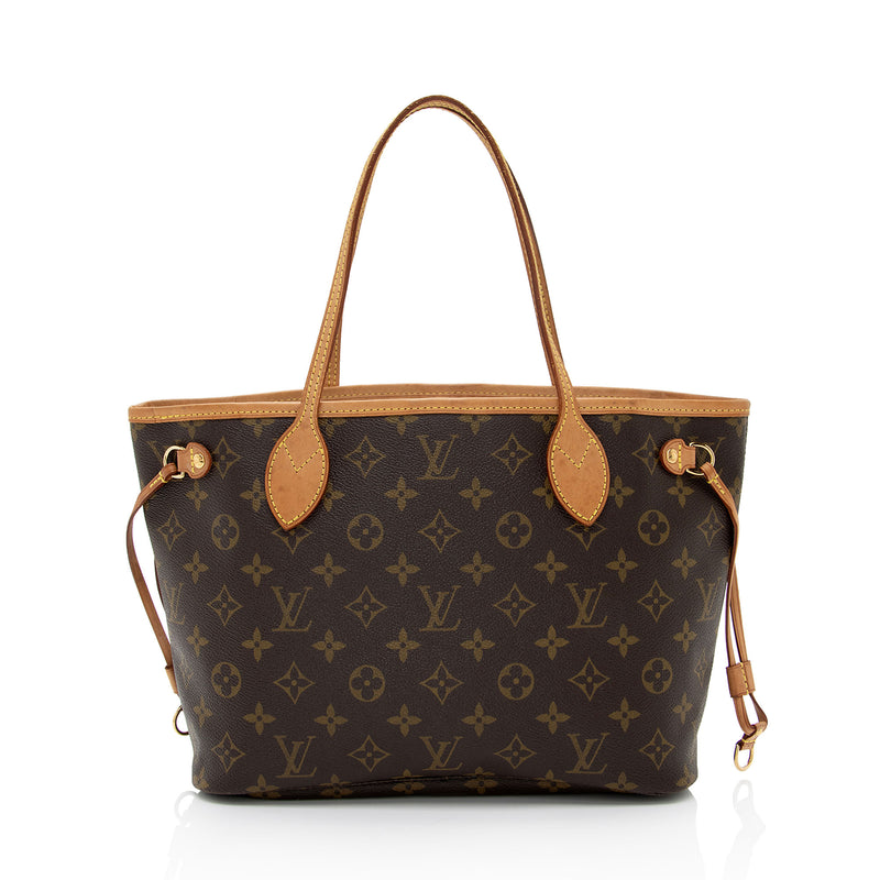 Louis Vuitton Neverfull PM Monogram Canvas Tote Bag Brown